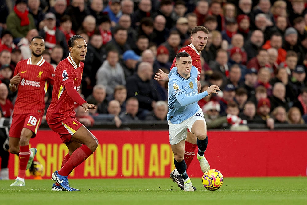 English Premier League soccer Liverpool vs  Manchester City football photo: Phil Foden