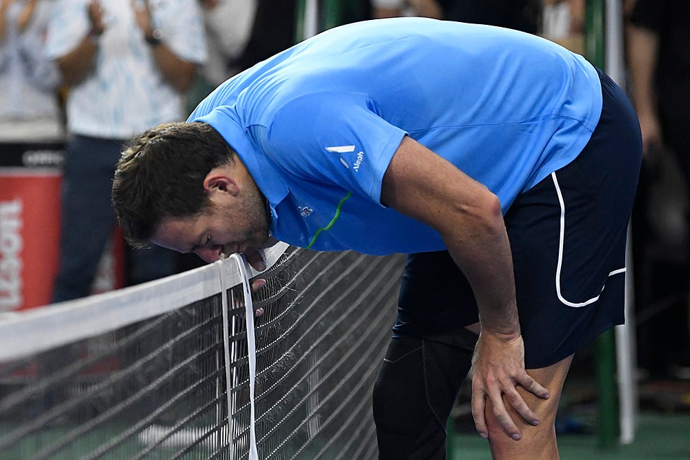 Tennis exhibition match Juan Martin Del Porto vs Novak Djokovic photo gallery: 2