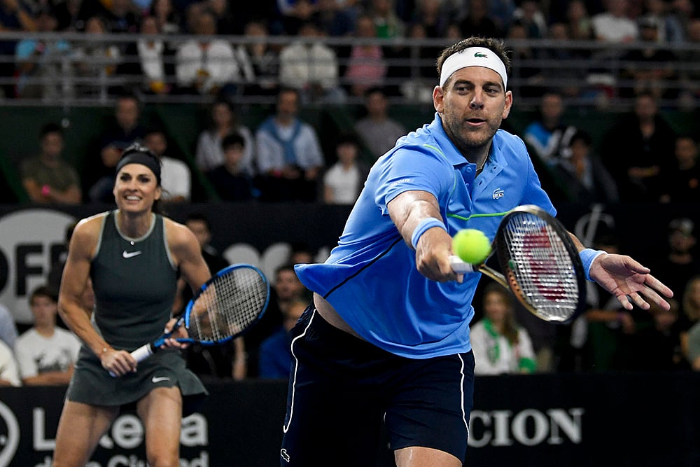 Tennis exhibition match Juan Martin Del Porto vs Novak Djokovic photo gallery: 5