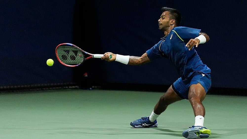 | Photo: AP/Matt Rourke : Sumit Nagal, of India
