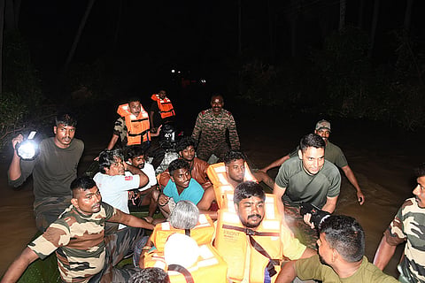 Aftermath of Cyclone Fengal landfall