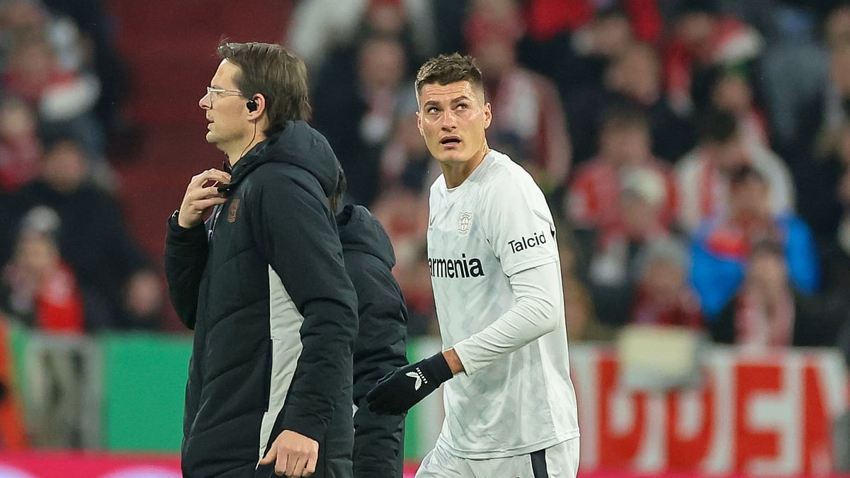 Patrik Schick went off injured against Bayern Munich
