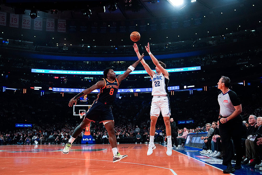 NBA Cup 2024 New York Knicks vs Orlando Magic basketball match gallery: Franz Wagner 