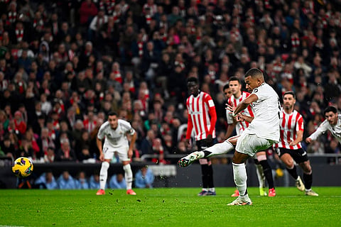 La Liga 2024-25: Real Madrid's Kylian Mbappe fails to score a penalty