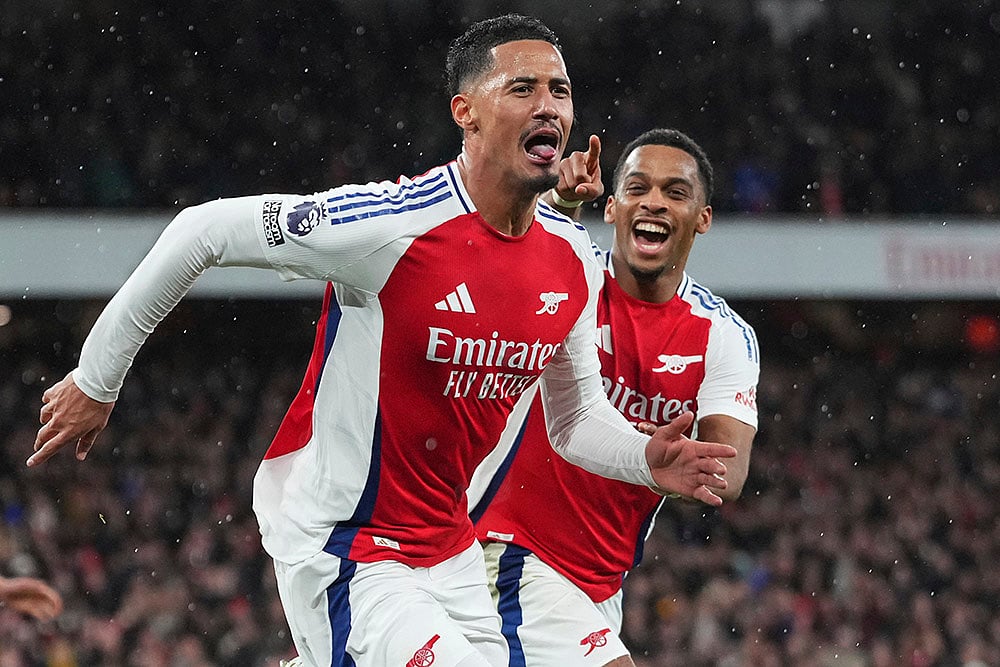 English Premier League soccer Arsenal and Manchester United football gallery: William Saliba