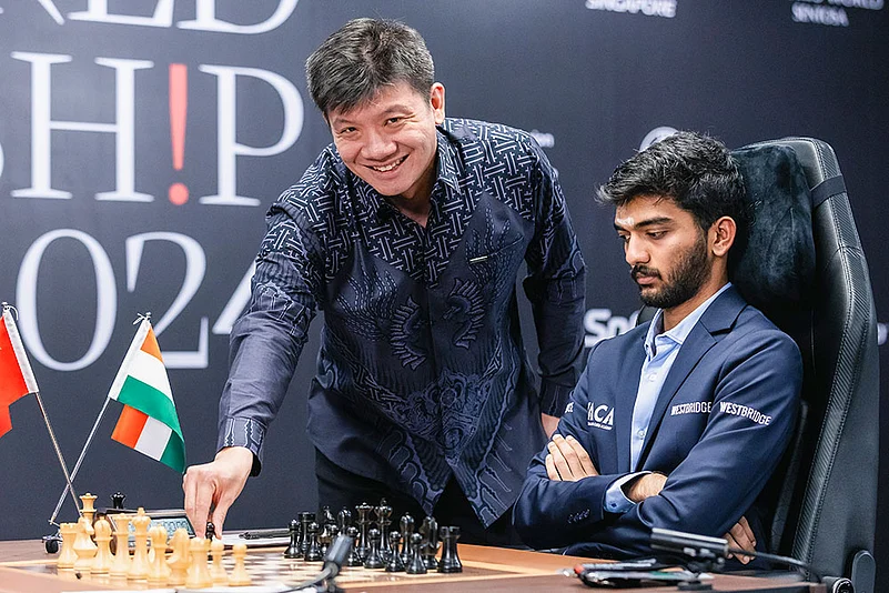 Gukesh D in World Chess Championship 2024