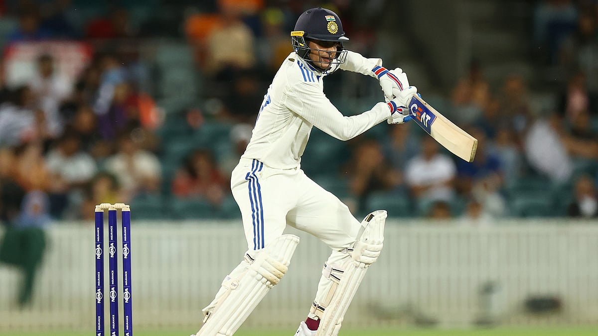 Shubman Gill bats during India’s warm-up game against the Prime Minister's XI at the Manuka Oval in Canberra.  - X/BCCI