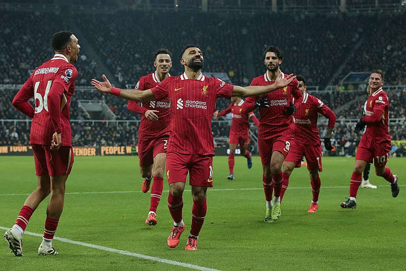 English Premier League soccer Newcastle vs Liverpool football gallery: Mohamed Salah