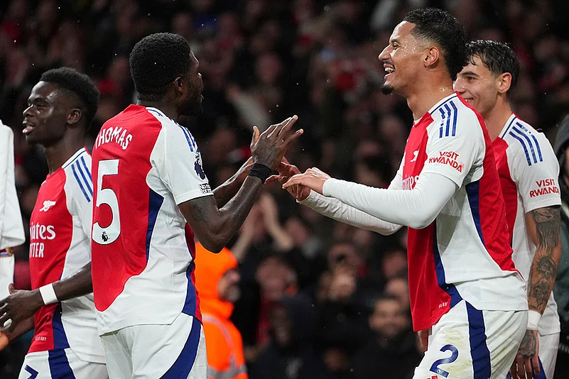 English Premier League soccer Arsenal and Manchester United football gallery: William Saliba