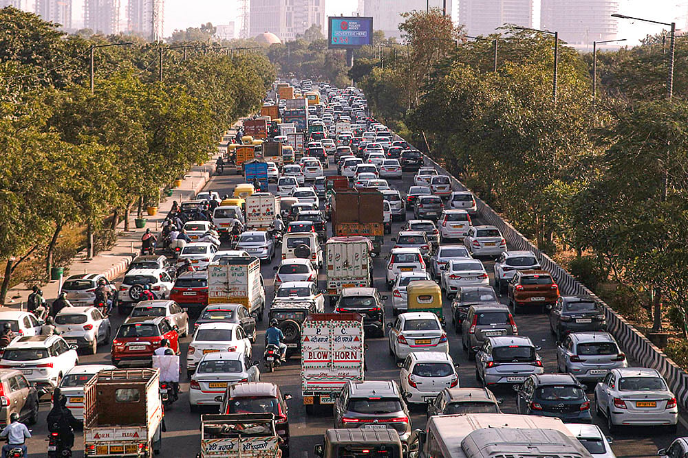 Farmers Protest 2024 Dilli Chalo March_Traffic in Noida