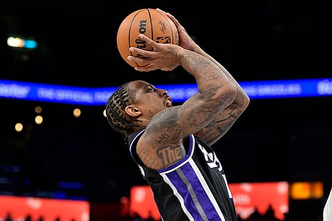 NBA 2024-25: Sacramento Kings forward DeMar DeRozan looks to shoot 