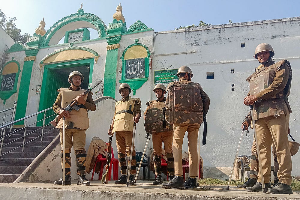 Security amid Friday prayers in Sambhal