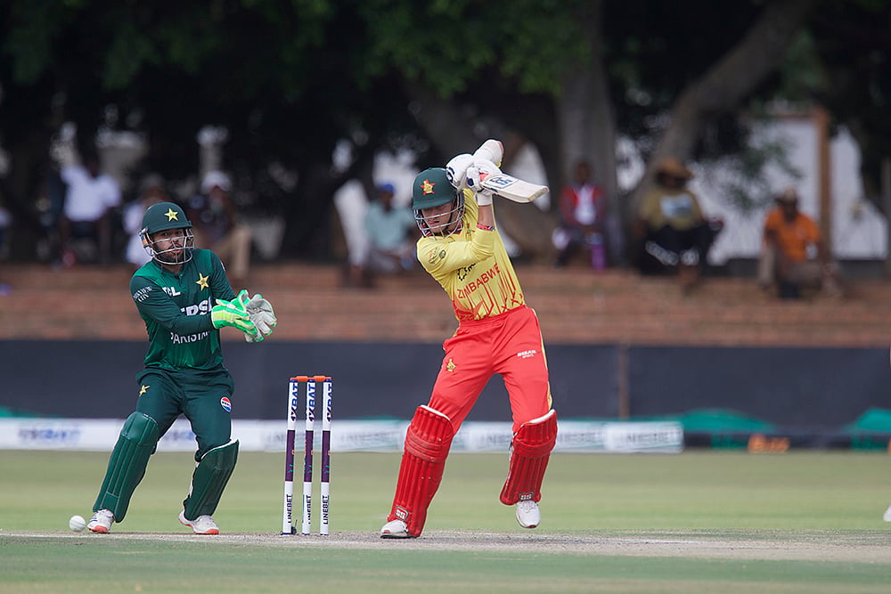 Zimbabwe vs Pakistan 3rd T20I Cricket at Queens Sports Club in Bulawayo: Brian Bennett 