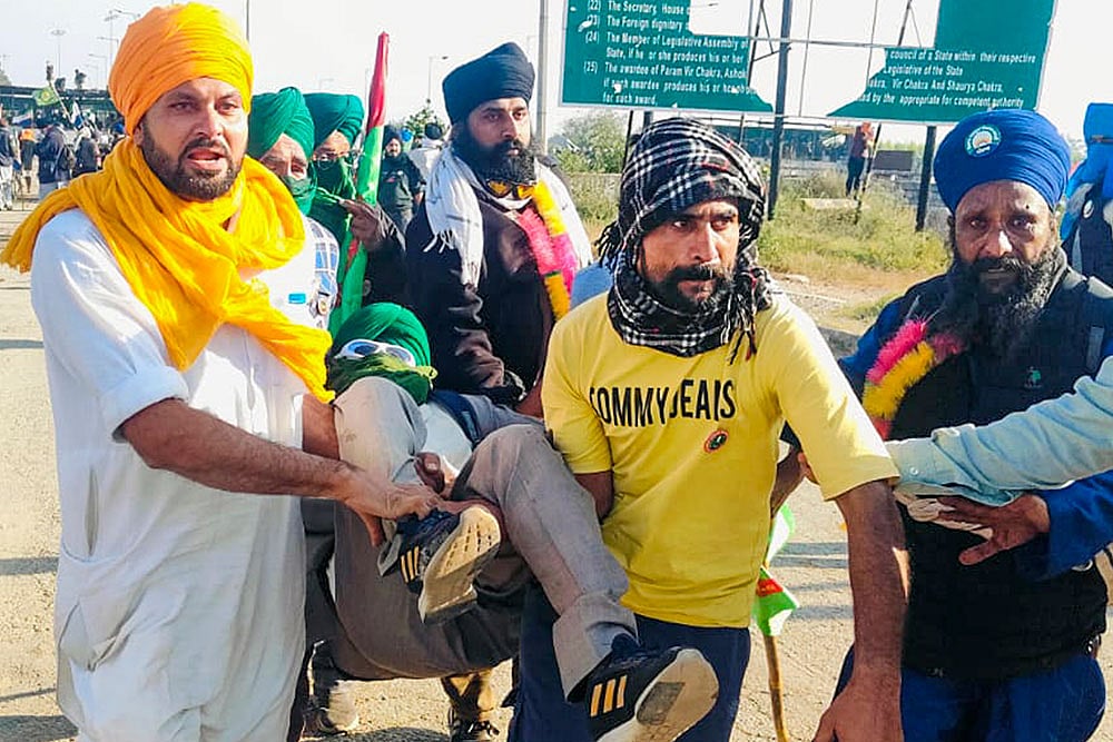 Farmers at Shambhu border Before March
