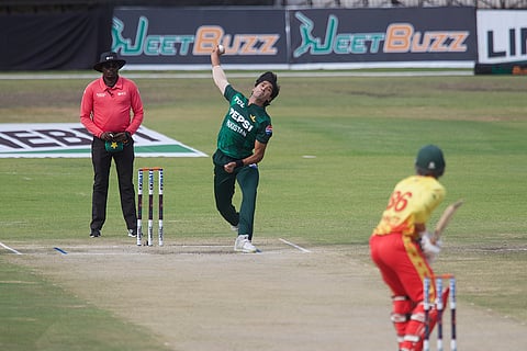ZIM Vs PAK, 3rd T20I: Pakistan's Mohammad Hasnain bowls