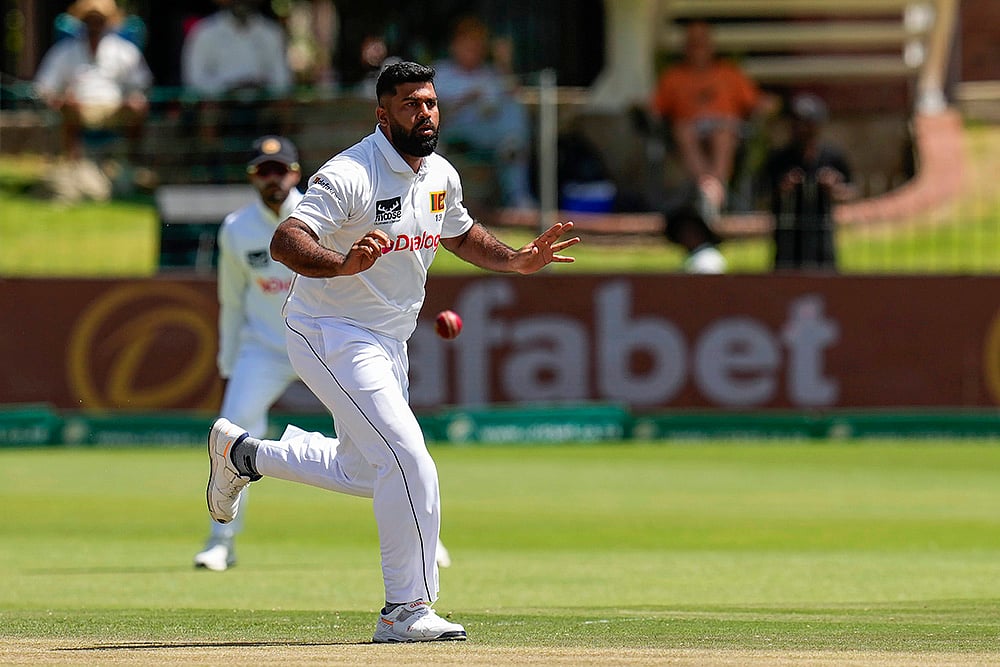 South Africa Vs Sri Lanka 2nd Test cricket day 2 Photo gallery: Lahiru Kumara 