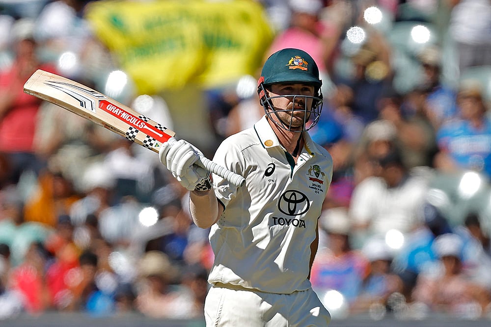 Border-Gavaskar Trophy India Vs Australia 2nd Test cricket match Day 2 photo: Travis Head