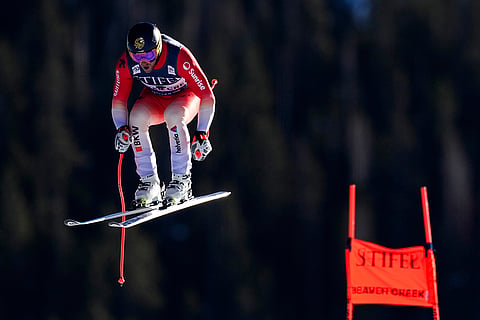 FIS Alpine Ski World Cup: Switzerland's Justin Murisier competes 
