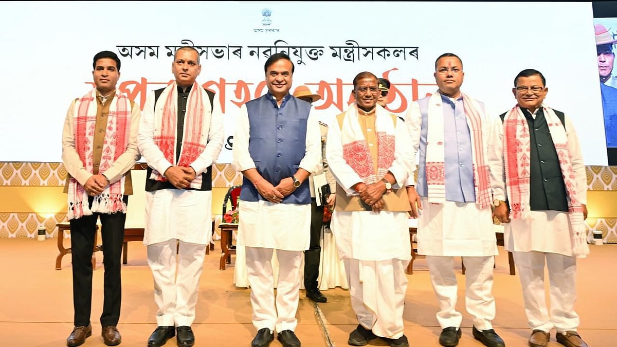 | Photo- CM Himanta Biswa Sarma X Handle : Assam CM Himanta Biswa Sarma Expands Cabinet, 4 Ministers Sworn In