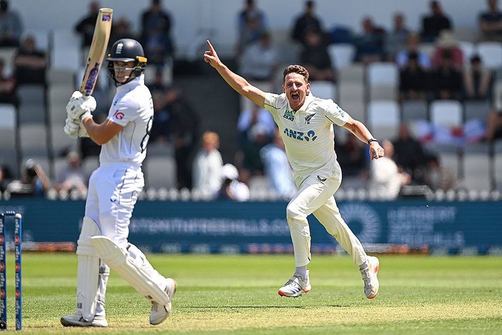 New Zealand and England 2nd Test cricket day 1 Photo gallery: Nathan Smith