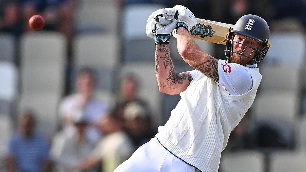 Photo: AP/Kerry Marshall                   : Ben Stokes bats on day 2 of the second Test between New Zealand and England at the Basin Reserve in Wellington.
