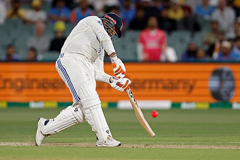 IND Vs AUS 2nd Test Day 2: India's Rishabh Pant hits a boundary 