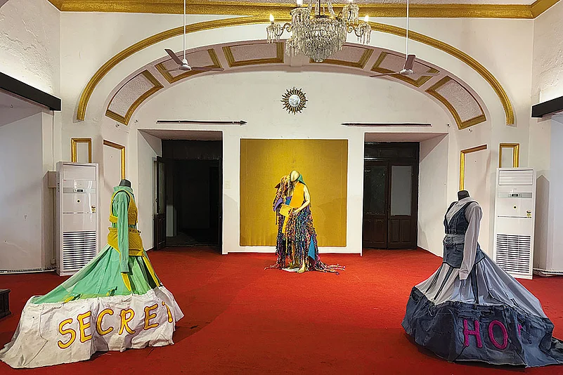 Exhibits at the Jai Vilas Palace Museum in Gwalior