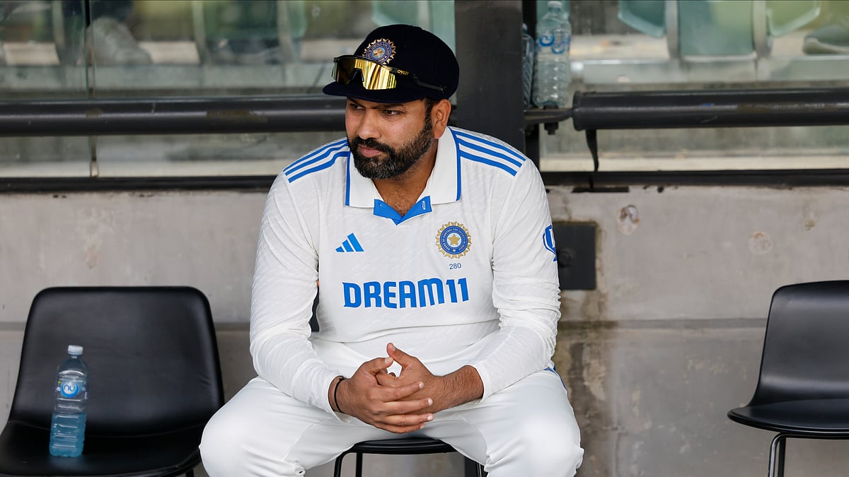 Indias captain Rohit Sharma reacts after their loss in 2nd Test. AP Photo