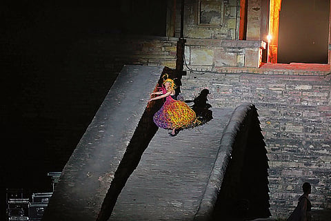 One of the sequences from the performance night at the Gwalior Fort