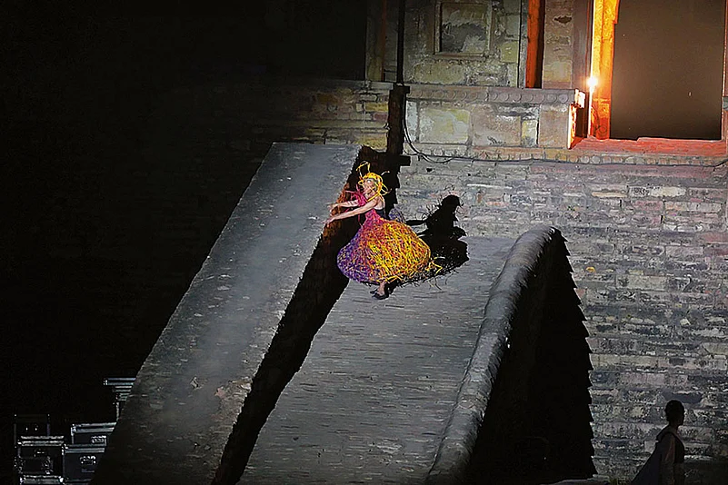 One of the sequences from the performance night at the Gwalior Fort