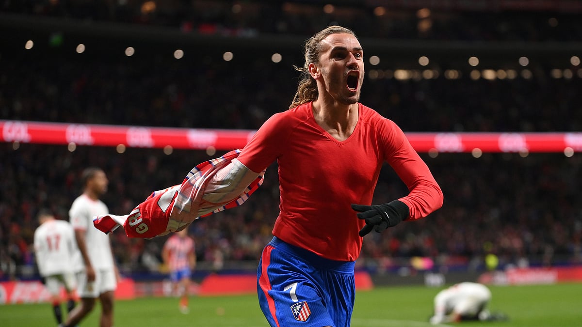Antoine Griezmann scored Atletico Madrid's winning goal against Sevilla