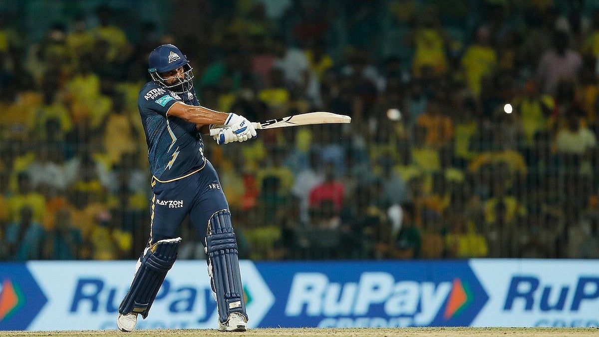 A file image of Mohammed Shami batting in the IPL for the Gujarat Titans. - BCCI/File