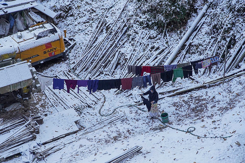 North India weather Snowfall in Shimla