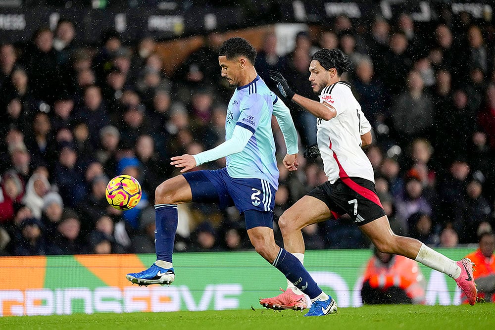 English Premier League soccer Fulham and Arsenal football match Pics: Raul Jimenez