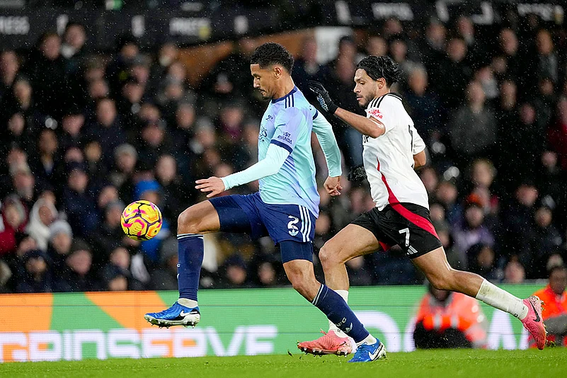 English Premier League soccer Fulham and Arsenal football match Pics: Raul Jimenez