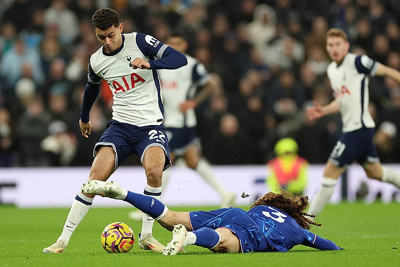 English Premier League soccer Tottenham Hotspur Vs Chelsea football match Pics: Brennan Johnson
