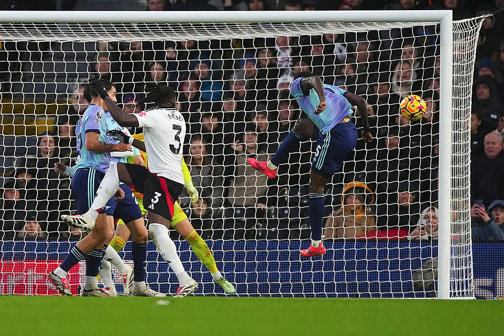 English Premier League soccer Fulham and Arsenal football match Pics: Thomas Partey