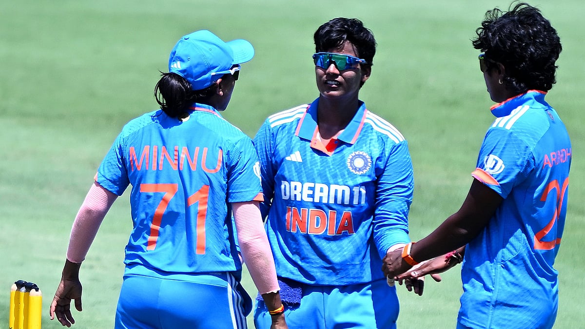 X/BCCI Women : The Indian women's cricket team in action during the second ODI against Australia.
