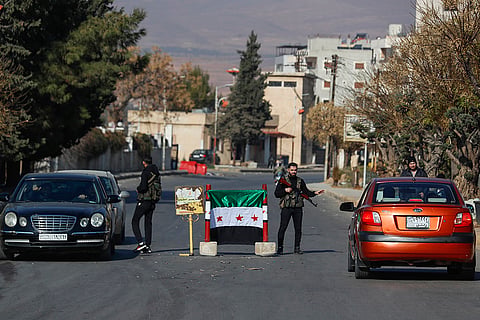 Syrian opposition fighters in Damascus