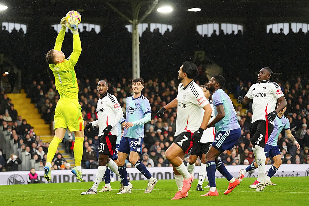 English Premier League soccer Fulham and Arsenal football match Pics: Bernd Leno