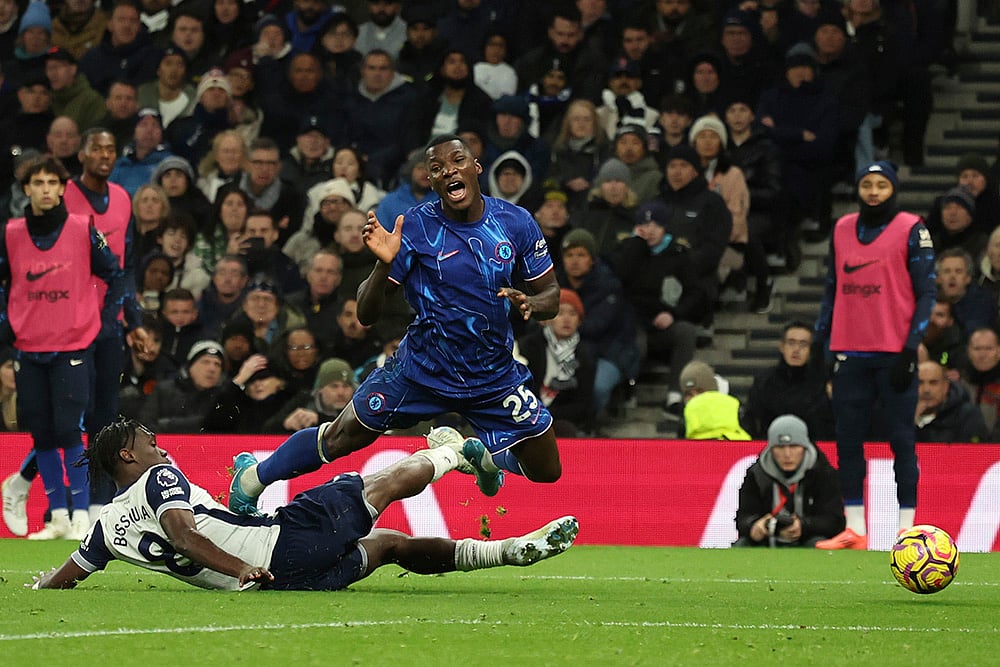 English Premier League soccer Tottenham Hotspur Vs Chelsea football match Pics: Moises Caicedo
