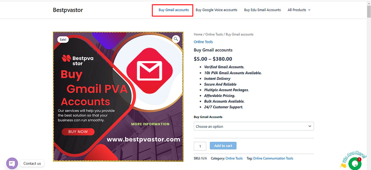 Best 6 Websites To Buy Gmail PVA Accounts In Bulk