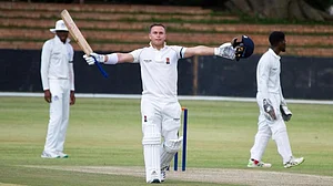 Instagram/Ben Curran : File photo of Ben Curran scoring a century in Zimbabwe domestic cricket.