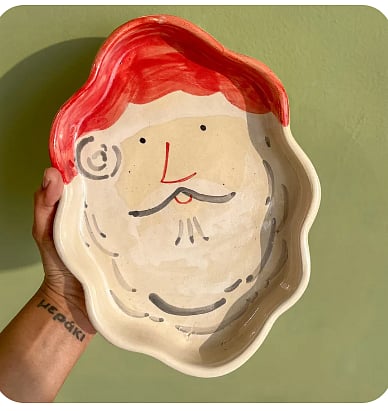 Santa Cloud Plates