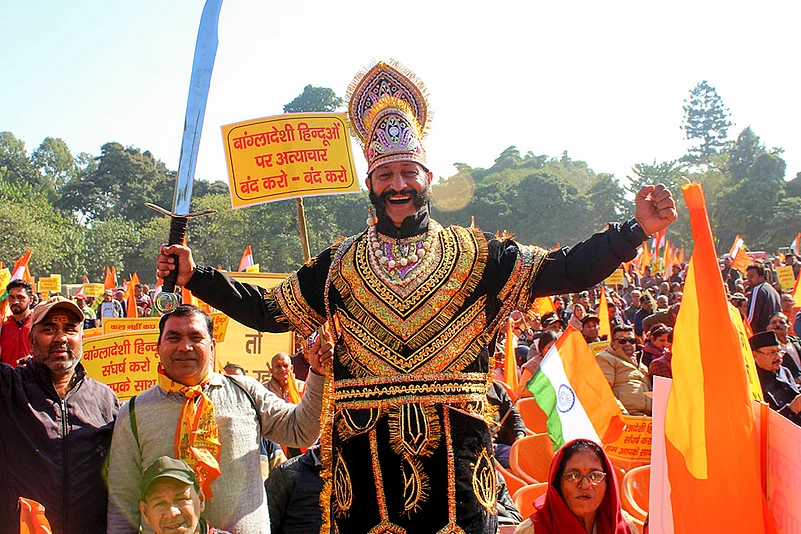 Protest against Bangladesh in Dehradun