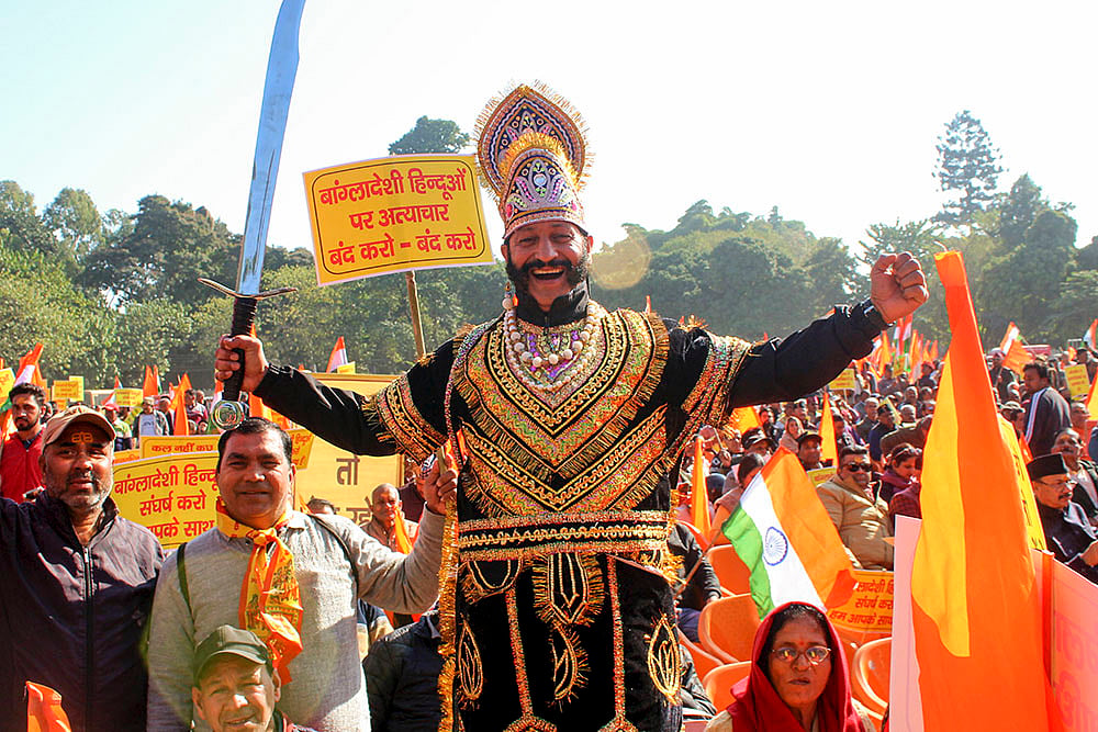 Protest in Dehradun against atrocities on Hindus in Bangladesh