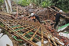 Indonesias Java Island affected by landslide and flash floods