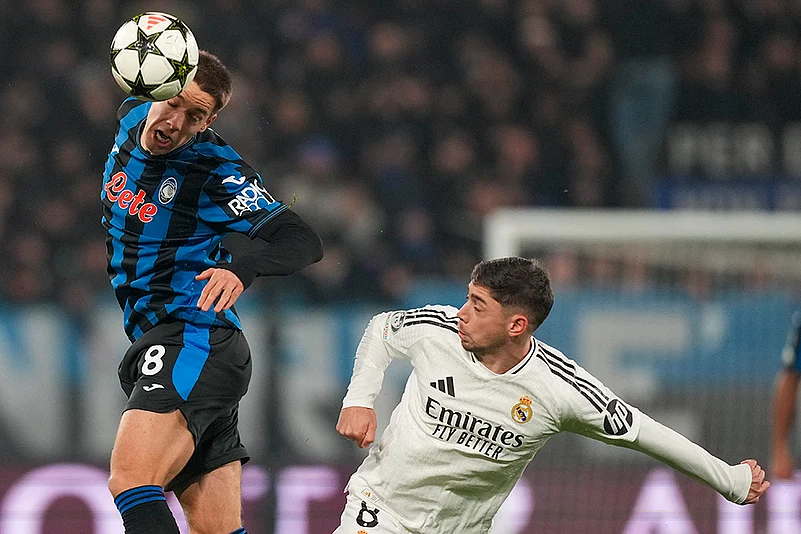 UEFA Champions League soccer Atalanta vs Real Madrid football match pics: Mario Pasalic