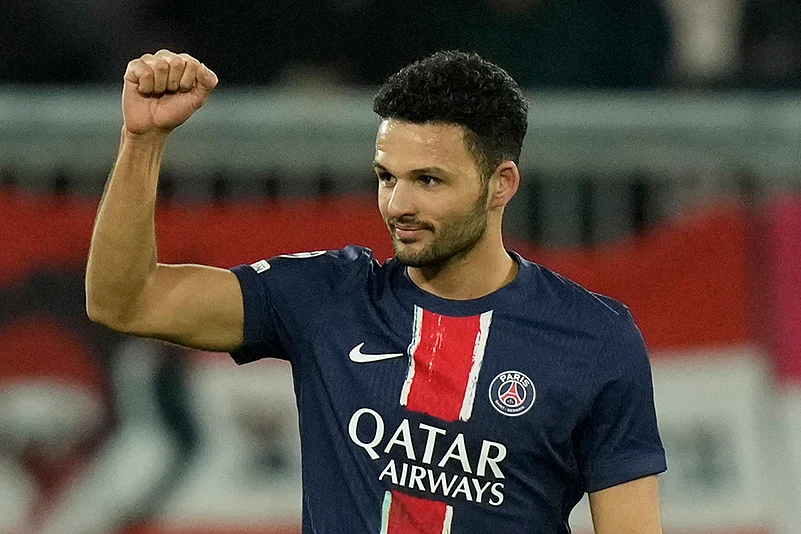 UEFA Champions League soccer PSG Vs FC Red Bull Salzburg football match pics: Goncalo Ramos