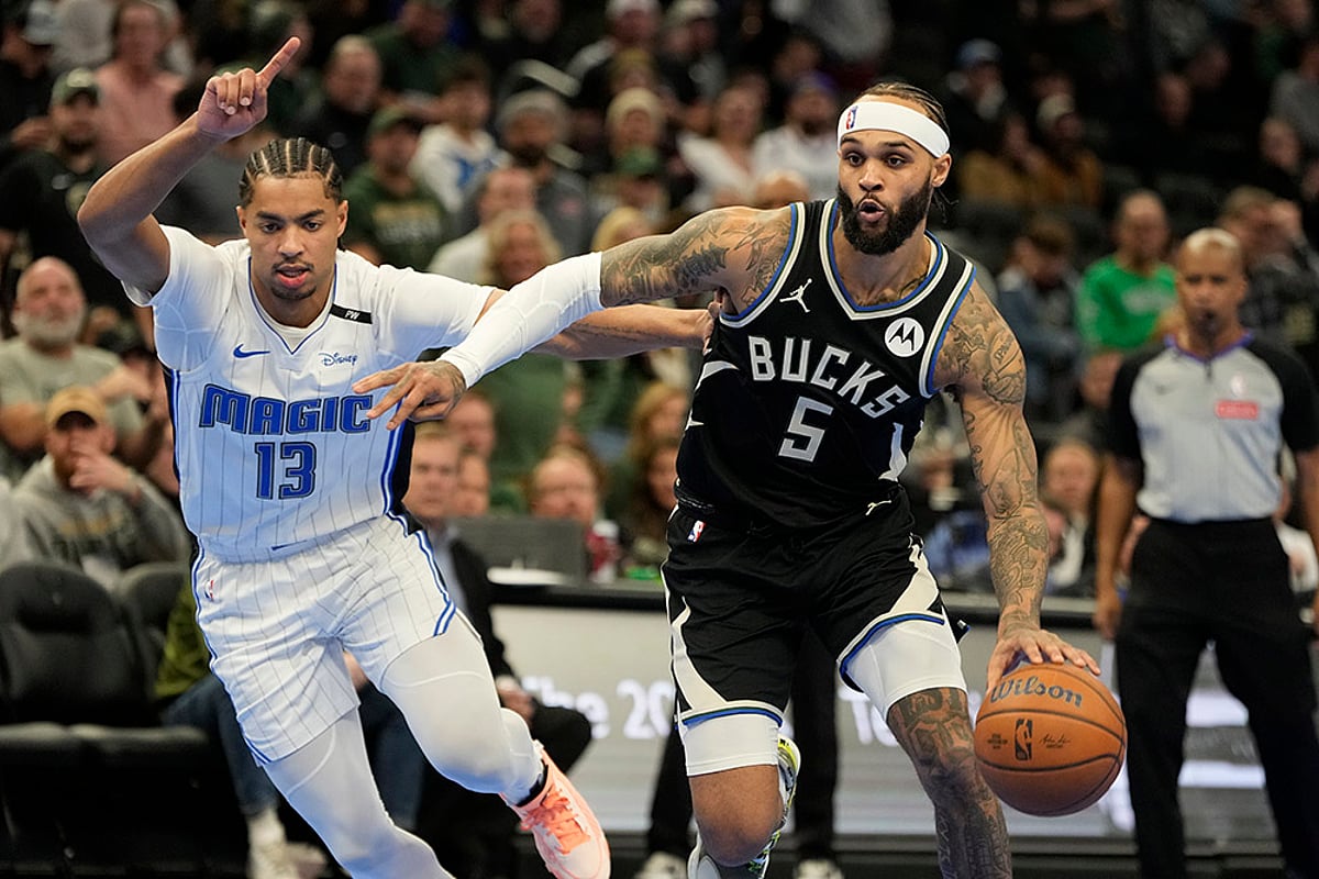 NBA cup tournament quarterfinals Milwaukee Bucks Vs Orlando Magic basketball game: Gary Trent Jr